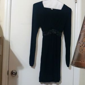 Long sleeve black dress